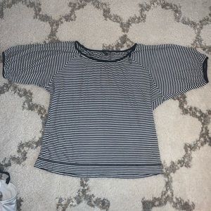 Express black and white top